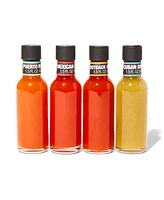 Thoughtfully Gourmet, Hot Sauces To Go: Global Edition Gift Set, Set of 4