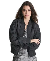 Dkny Women's Quilted Long-Sleeve Bomber Jacket