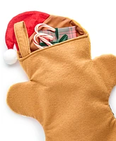 Holiday Lane Stockings Red and Green Gingerbread Man Stocking, Created for Macy's