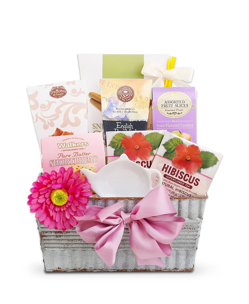 Alder Creek Gift Baskets Mother's Day Afternoon Tea Essentials Gift, 9 Piece