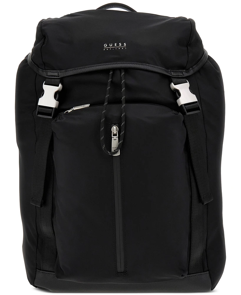 Guess Men's Roma Flap Logo Backpack 