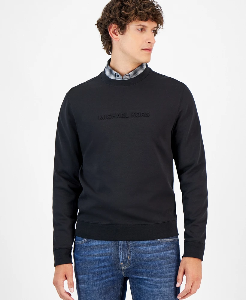 Michael Kors Men's Embossed Logo Crewneck Sweatshirt