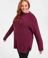 Style & Co Women's Envelope-Neck Tunic Sweater, Created for Macy's