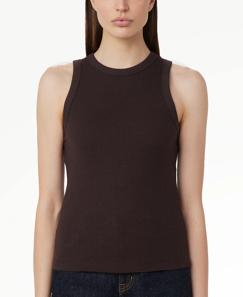 Frank and Oak Women's Ribbed Racerback Tank Top