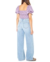 Celebrity Pink Juniors' Mid-Rise Wide-Leg Jeans