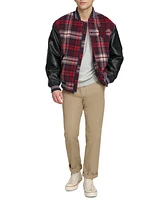 Tommy Hilfiger Men's Wool Mix Logo Varsity Jacket