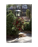 Slickblue Metal Lantern Post With Wreath Holder 43.25"H