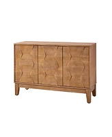 Hulala Home Glenda Contemporary 45'' Wide Sideboard with Adjustable Solid Wood Legs