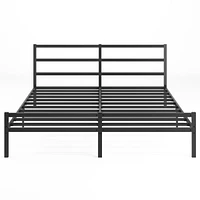 Streamdale Furniture Metal Platform Bed Frame With Headboard, Sturdy Metal Frame, No Box Spring Needed(King)