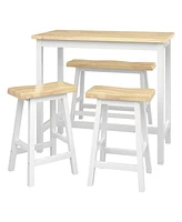 Streamdale Furniture 4-Person Wood Dining Set with Bench & Stools