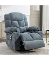 Streamdale Furniture Oversized Rocker Recliner with Massage, Heat, and Usb