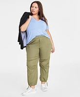 On 34th Trendy Plus Size Modal V-Neck T-Shirt, Created for Macy's