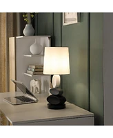 Streamdale Furniture 19" In Coastal Como Modern Stacked Tablets Metal Table Lamp