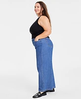 On 34th Plus High-Rise Wide-Leg Jeans, Created for Macy's