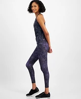 Id Ideology Women's Midnight Foil 7/8 Leggings, Created for Macy's