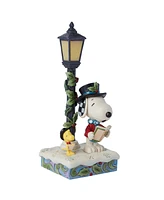 Jim Shore Peanuts Snoopy and Woodstock Lamp Post Figurine