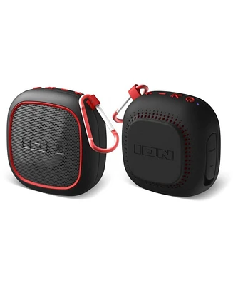 Ion iSP153 Magnet Rocker 2-Pack - Portable Bluetooth Speaker 2 Pack - IPX5 (Black)