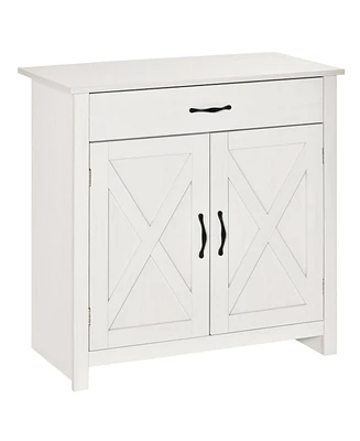 Homcom 32" Modern Farm Style Sideboard Storage Buffet Server Cabinet Organizer