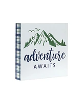 Slickblue Wood Adventure Block Sentiment Sign (Set of 4)