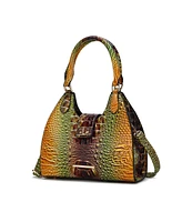 Mkf Collection Ava Gradient Rainbow Faux Crocodile-Embossed Tote Bag by Mia K