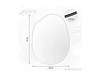 Homlux Irregular Wall Mounted Mirror 24"x32" in Black
