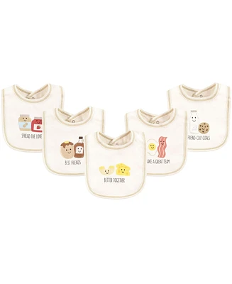 Touched by Nature Unisex Baby Organic Cotton Bibs, Better Together, One Size