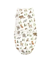 Hudson Baby Baby Boys Cotton Swaddle Wrap, Forest Animals, 0-3 Months