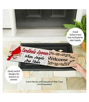 Evergreen When Angels Are Near Sassafras Indoor Outdoor Switch Doormat 1'10"x10" White