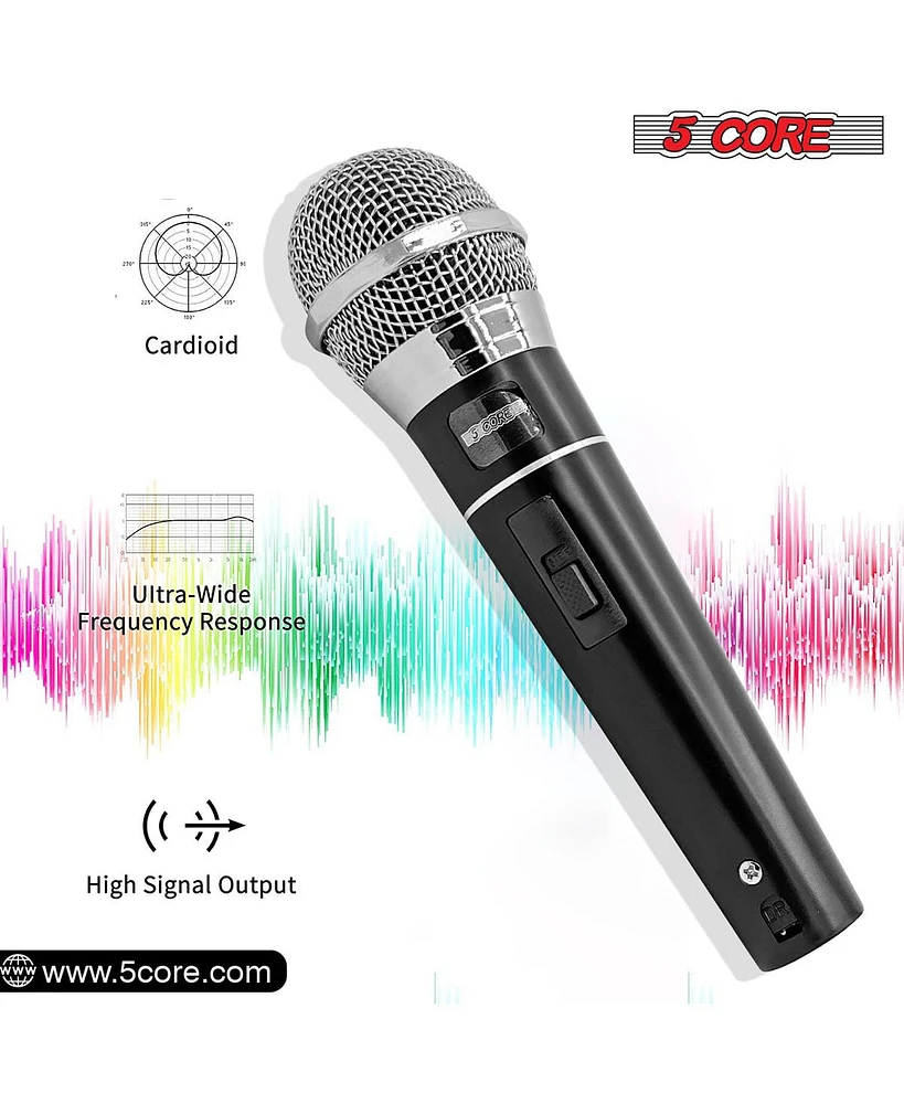 5 Core Microphone Xlr Dynamic Mic Karaoke Singing Handheld Microfono Wired Professional Unidirectional 1/4 Plug In Cord Connection for Vocal Dj Music
