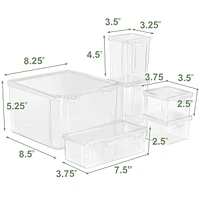 Sorbus 6-Piece Hardware Storage Container Set
