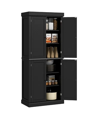 Homcom 72" Kitchen Pantry Storage Cabinet with 4