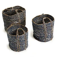 Napa Home & Garden Denim Round Baskets, Set Of 3