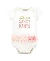 Hudson Baby Girls Cotton Bodysuits, Miss Sassy Pants, 18-24 Months