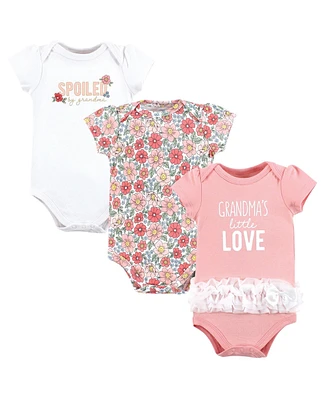 Hudson Baby Baby Girls Cotton Bodysuits, Grandmas Love Tutu