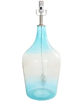 Rosemary Lane 28" Glass Ombre Accent Lamp with Gold Accent
