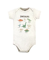 Hudson Baby Baby Boys Hudson Cotton Bodysuits, Dinosaur Adventures 3-Pack, Preemie