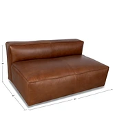 Rutherford Home Amalfy 57" Leather Armless Loveseat