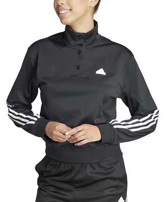 adidas Women's Iconic 3 Striped Track Top