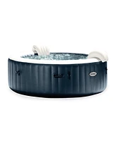 Intex PureSpa Plus 6 Person Inflatable Round Hot Tub Set with 170 AirJets, Blue