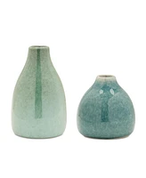 Slickblue Set of 4 Ceramic Bud Vases - Elegant Home Decor Accent