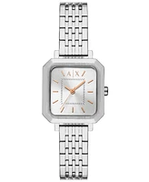 A|X Armani Exchange Women's Quartz Three-Hand Silver Stainless Steel 27MM