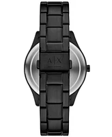 A|X Armani Exchange Men's Quartz Multifunction Black Stainless Steel 42MM