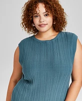 And Now This Trendy Plus Rib-Knit Sleeveless Dress, Created for Macy's