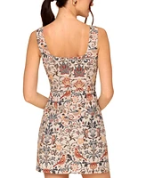 Avec Les Filles Women's Brocade Mini Sheath Dress