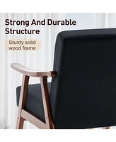 Mid-Century Oasis Comfy Velvet Chair for Stylish Comfort