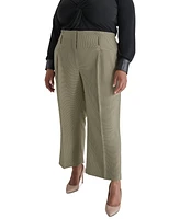 Dkny Plus Printed Pleat-Front Ankle Pants