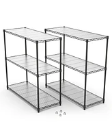 2 Pack 3 Tier Shelf Wire Shelving Unit,