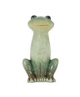 Slickblue Charming Garden Frog Figurines - Set of 6 Outdoor Decor Pieces