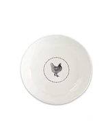 Slickblue Stoneware Farmhouse Chicken Platter (Set of 2)