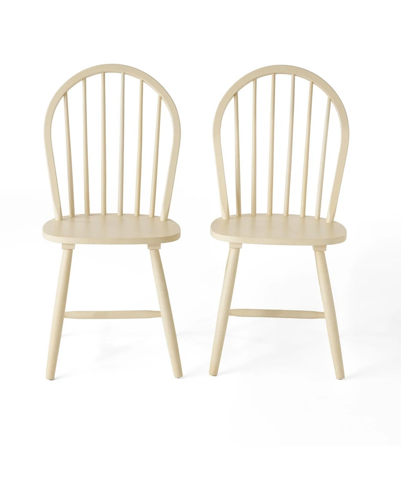 Simplie Fun Cozy Farmhouse Spindle Dining Chairs for a Timeless Appeal (Set of 2)